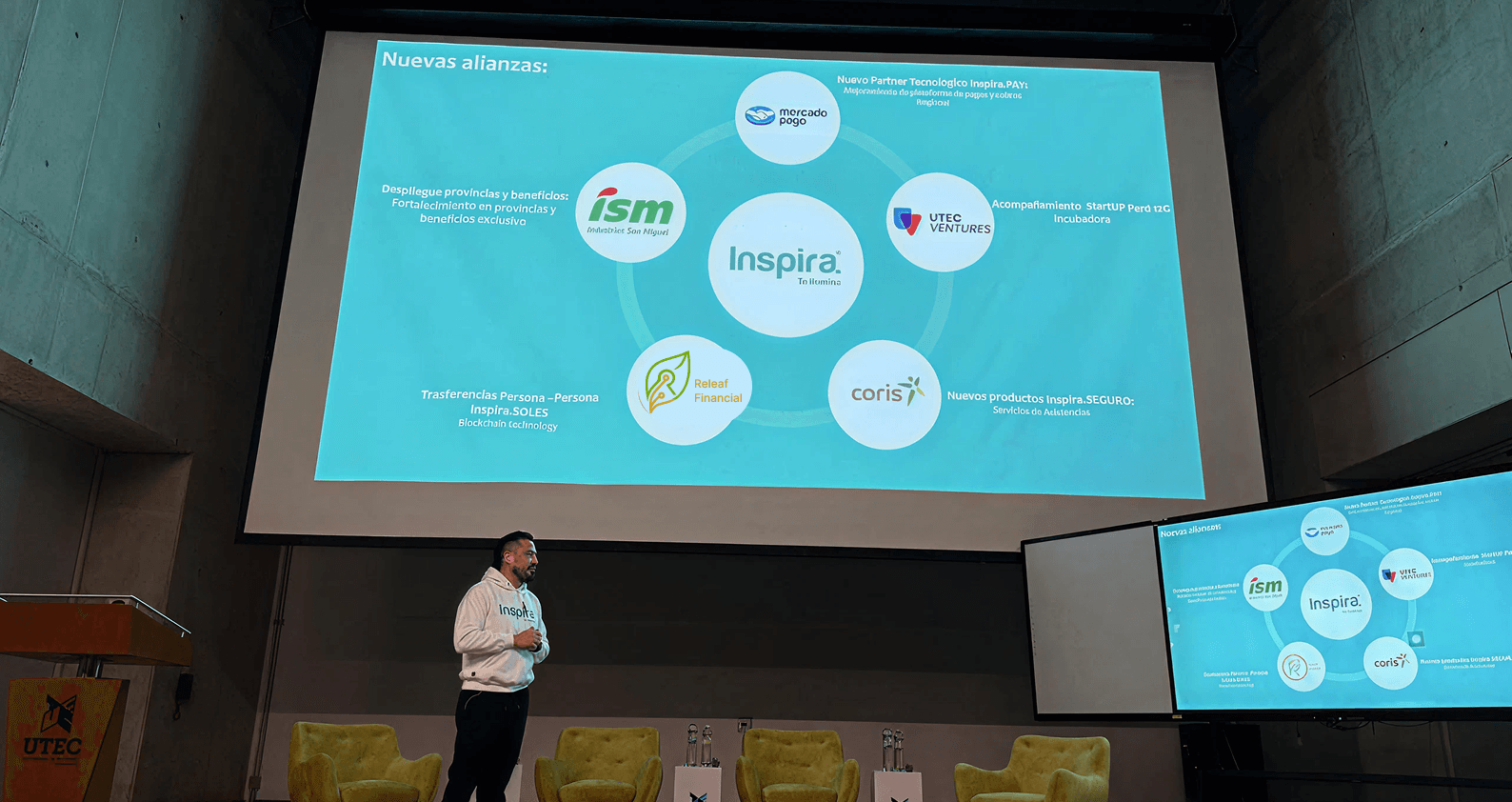 Presentation stage at TechWeek 2025, Peru